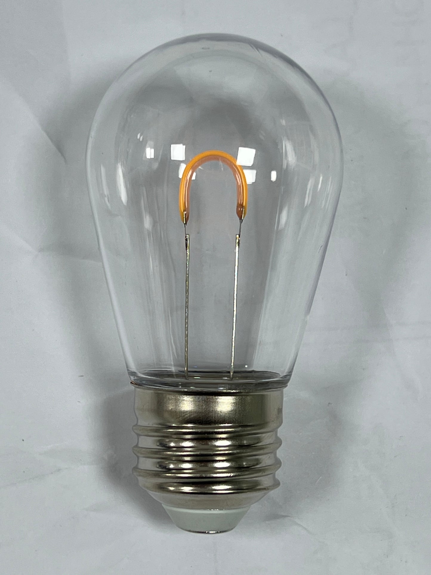 S14 U-Shaped Filament Commercial-grade LED Shatterproof Plastic Replacement Bulbs - 25 Pack