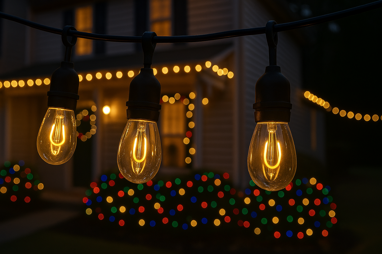 S14 U-Shaped Filament Commercial-grade LED Shatterproof Plastic Replacement Bulbs - 25 Pack